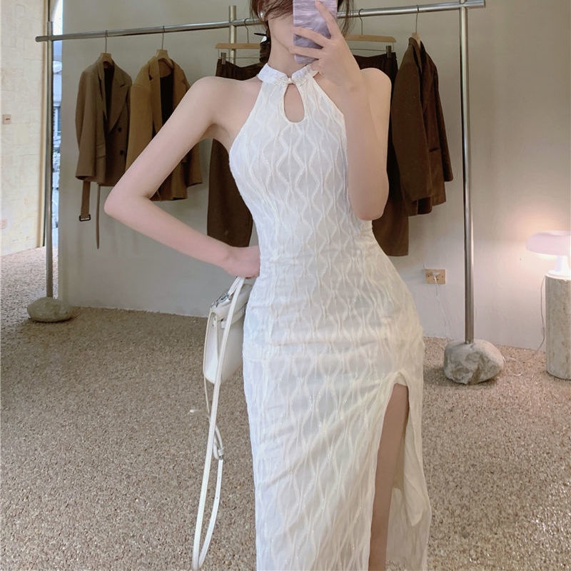 Đầm sườn xám cách tân kiểu dáng mùa hè thanh lịch cho nữ