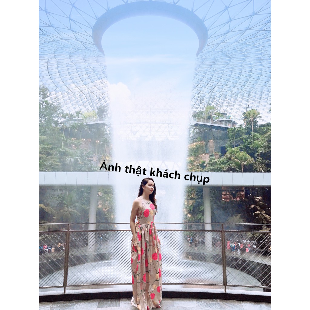 Váy đầm maxi dài trùm chân đi biển du lịch