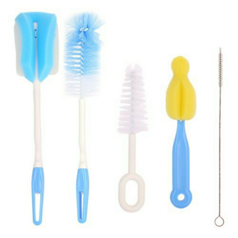 Bộ cọ vệ sinh bình sữa cho bé 5 chi tiết moon ship