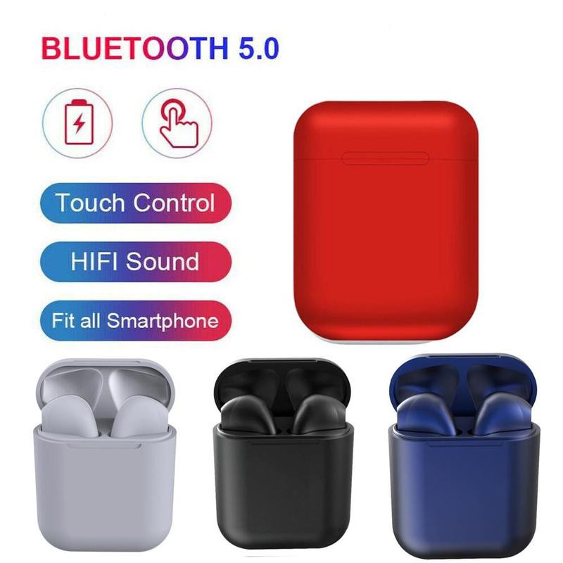 Tai Nghe Nhét Tai Bluetooth 12 Tws I12S Phiên Bản 5.0 Điều Khiển Cảm Ứng Tiện Dụng case airpod pro
