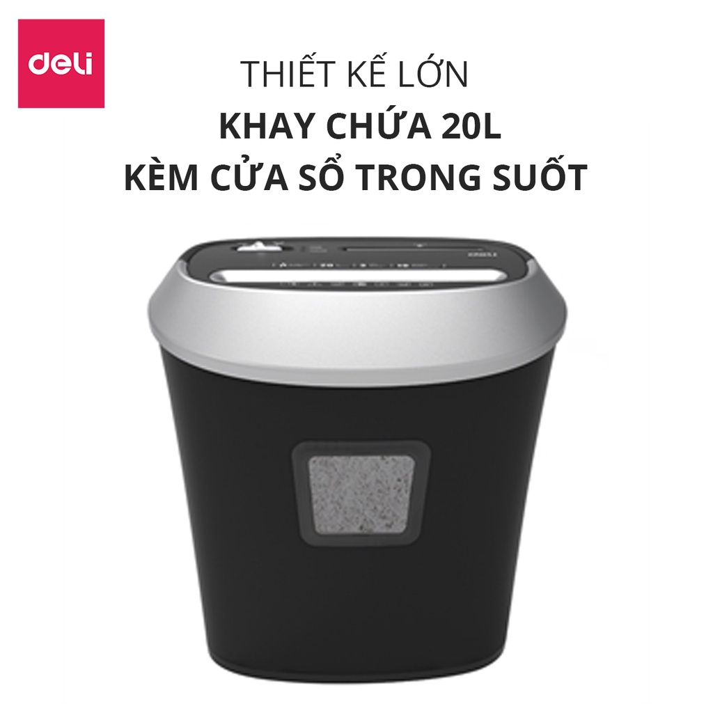 Máy Hủy Tài Liệu Cao Cấp Deli Chính Hãng - Phù Hợp Cho Bảo Mật Giấy Tờ Trong Doanh Nghiệp, Văn Phòng, Nhà Trường - E9948