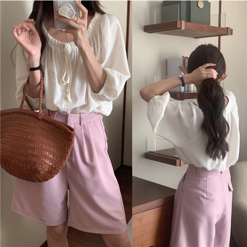 Áo Chống Nắng Xếp Ly Dáng Rộng Phong Cách Hàn Quốc 533 Có 4 Màu