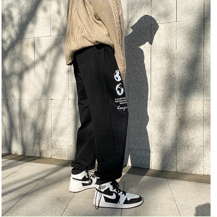 &lt;FREE SHIP&gt; QUẦN JOGGER NỈ NAM NỮ UNISEX ỐNG RỘNG THỂ THAO CHẤT DÀY DẶN, ĐẸP Y ẢNH (hinhtraidat)