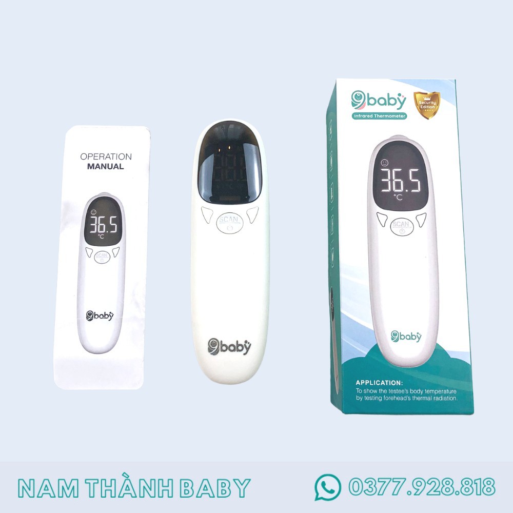 FREE SHIP !!! Nhiệt kế điện tử hồng ngoại đa năng 9BABY chính hãng bảo hành 2 năm