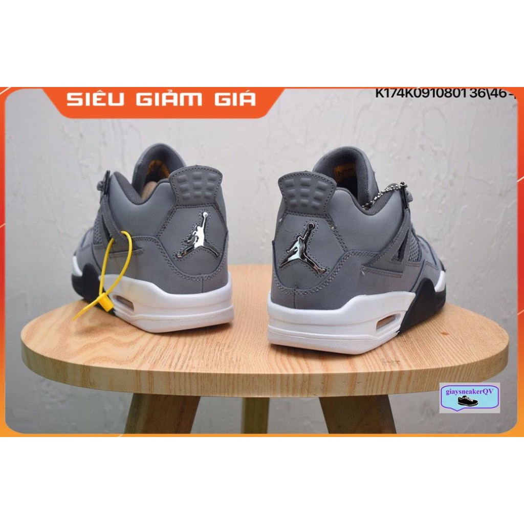 Giày thể thao Air Jordan 4 Retro Cool Grey  hot hit, phong cách dành cho nam và nữ
