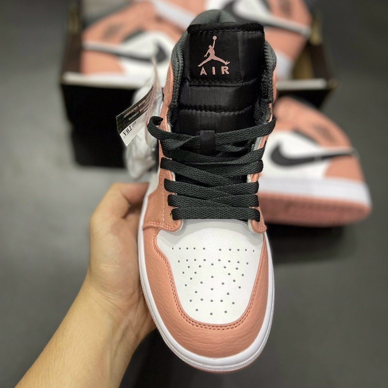 (ẢNH THẬT 1.1) Jordan Low High Hồng Đen cổ cao chuẩn 11