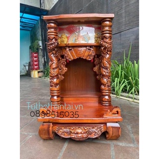 Bàn thờ thần tài ông địa mẫu Rồng Cuộn cao cấp 60 x 98CM ( Hàng loại dày dặn )