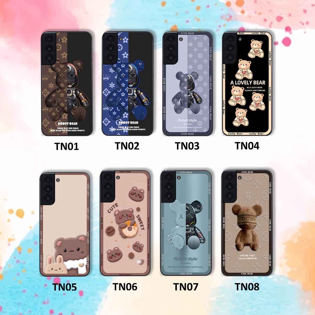 Ốp Samsung S21 / S21 Plus / S21+/ S21 FE bear brick, gấu đáng yêu, dễ thương