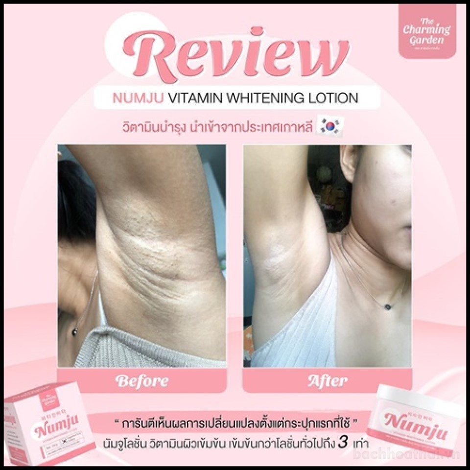 Kem bôi mờ ṫhâm rạn khử mùi toàn thân Numju vıtamın Whitening Lotion Thái Lan
