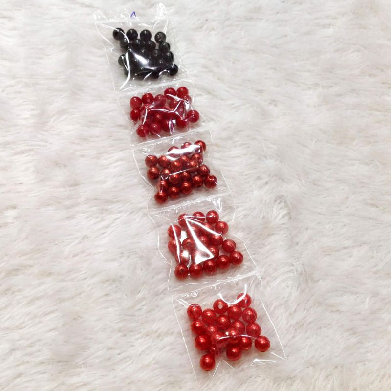 COMBO SIÊU TIẾT KIỆM - Gói 100 hạt cườm trai nhựa size 8mm theo tone màu xỏ vòng thời trang phong cách vintage