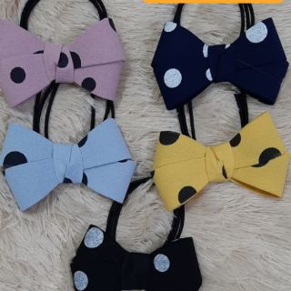 Cột tóc nơ vải 2 lớp