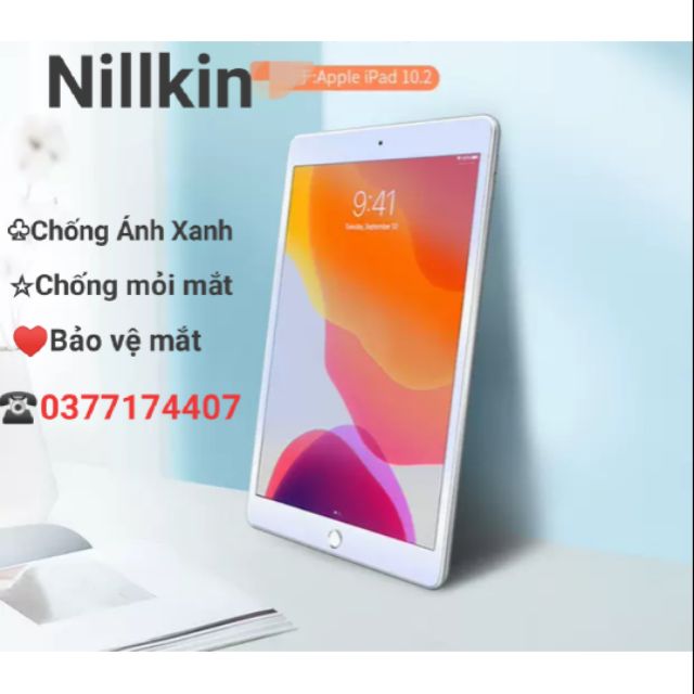 Kính cường lực Nillkin bảo vệ mắt iPad Gen 7 10.2inch V+ Anti Blue Light Tempered Chính Hãng / Giá Rẻ