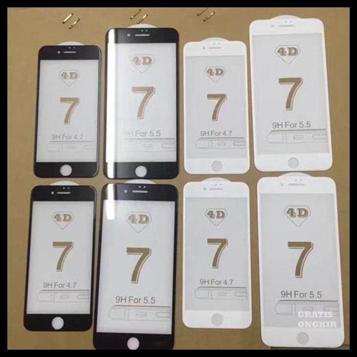 Toàn Bộ Kính Cường Lực 3d 4d Bảo Vệ Màn Hình Cho Iphone 7 | 7 Plus + | 6 | 6s Premium