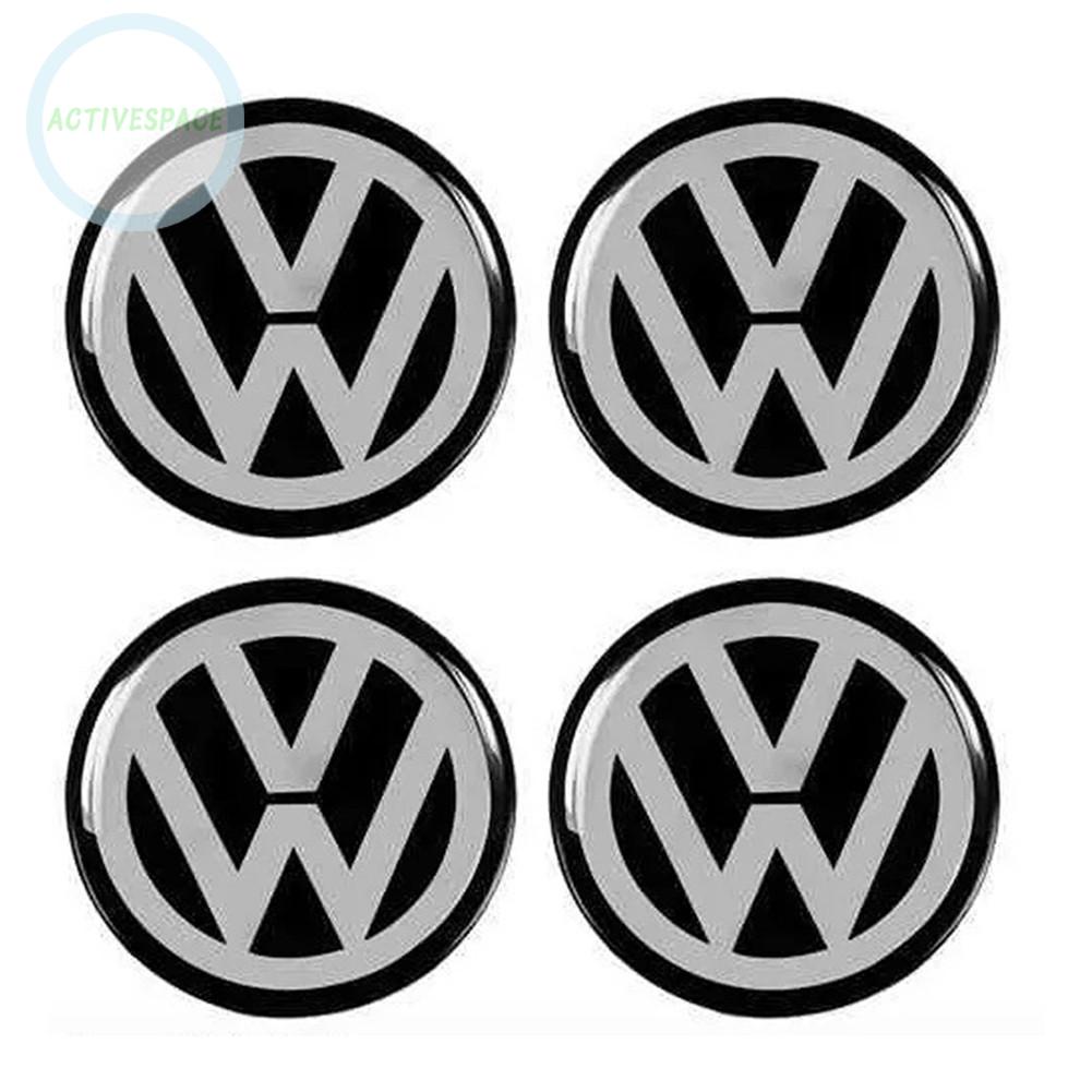 4 Nắp Chụp Mâm Bánh Xe In Logo Volkswagen 45mm