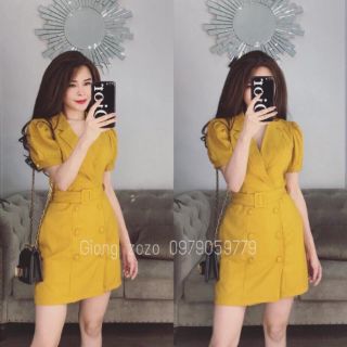 Đầm cổ vest