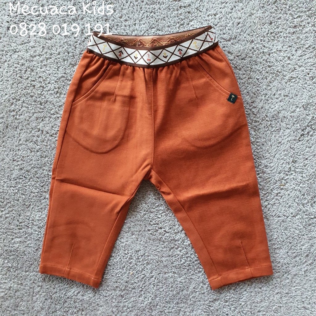 [90-120] Quần cam đất cạp dệt kim xuất Hàn cho bé trai bé gái