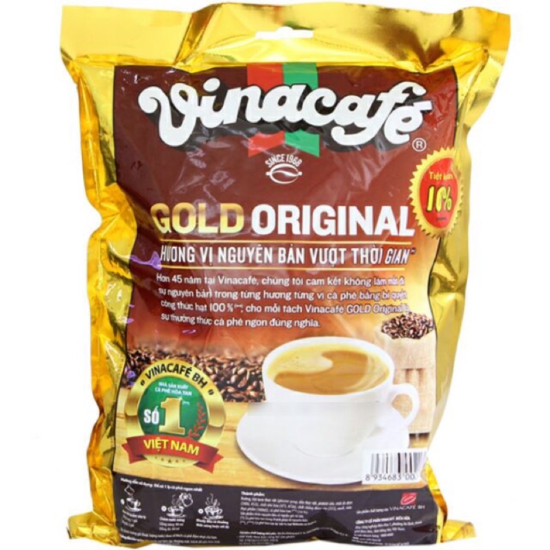 Cà phê sữa VinaCafé Gold Original 480g(40 gói x 20g)