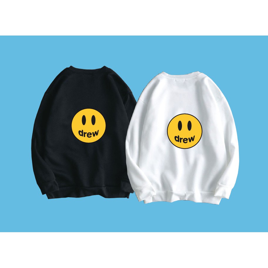 Áo nỉ Sweater D.R.E.W house mặt cười , áo nỉ bông sweater unisex nam nữ