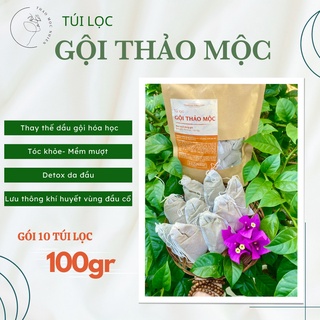Combo 10 túi lọc dầu gội thảo mộc giúp sạch gàu, giảm ngứa, detox da đầu Thảo Mộc Nhiên