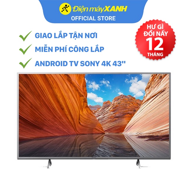 [FREESHIP] Android Tivi Sony 4K 43 inch KD-43X80J/S