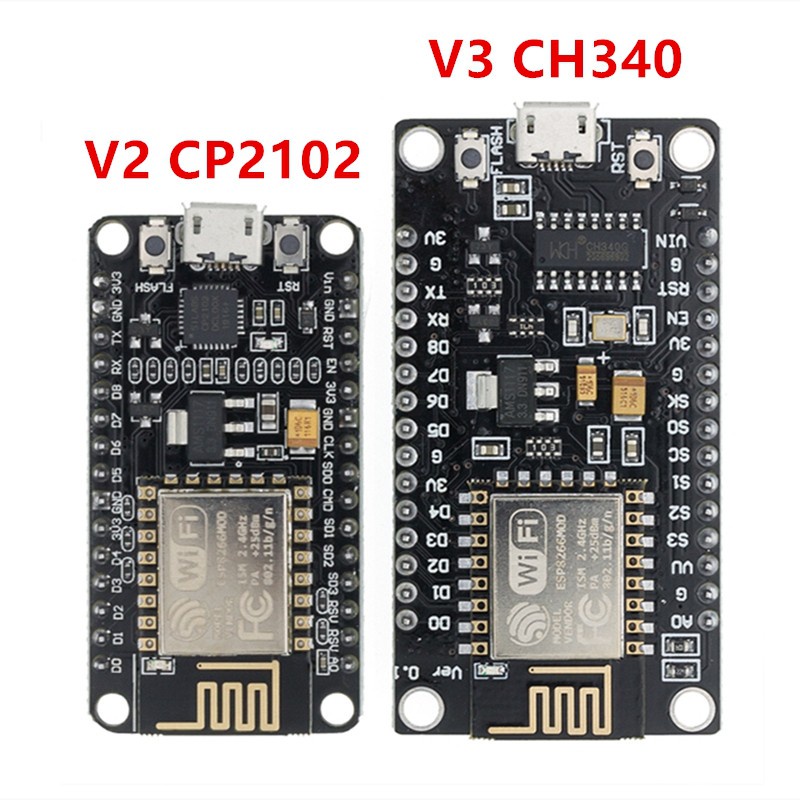 Mô Đun Wifi Không Dây CH340 / CP2102 Nodemcu V3 Nodemcu V2 Lua Esp8266 ESP-12E ESP-12F