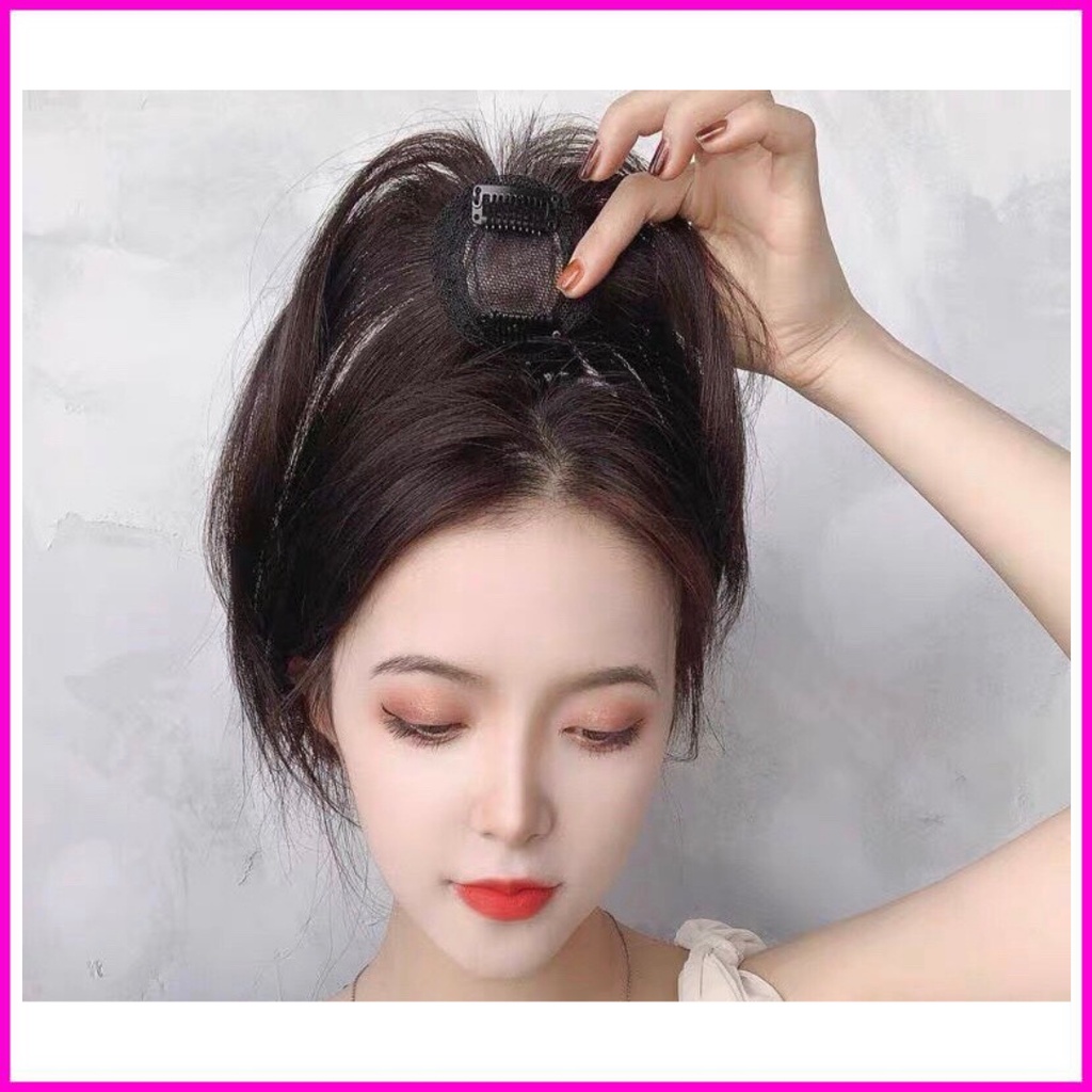 Tóc Giả Hai Mái Phủ Đỉnh 3D như Tóc thật, loại không mái