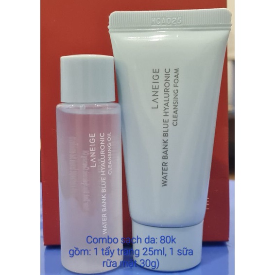 Combo tẩy trang và sữa rữa mặt sạch da Laneige