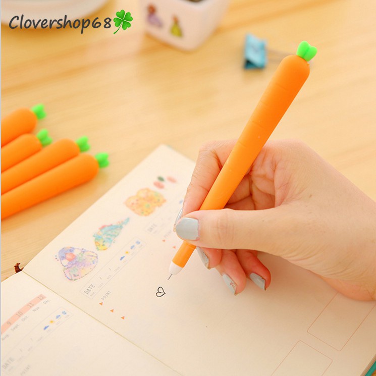 Bút cà rốt mực gel🍀 Clovershop68 🍀