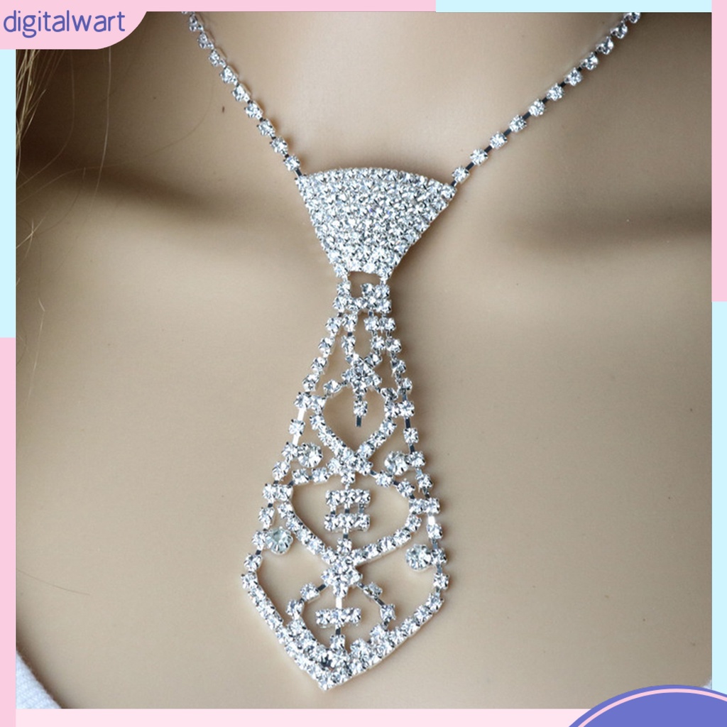 Dây chuyền thiết kế kiểu cà vạt lấp lánh thời trang cho nữ