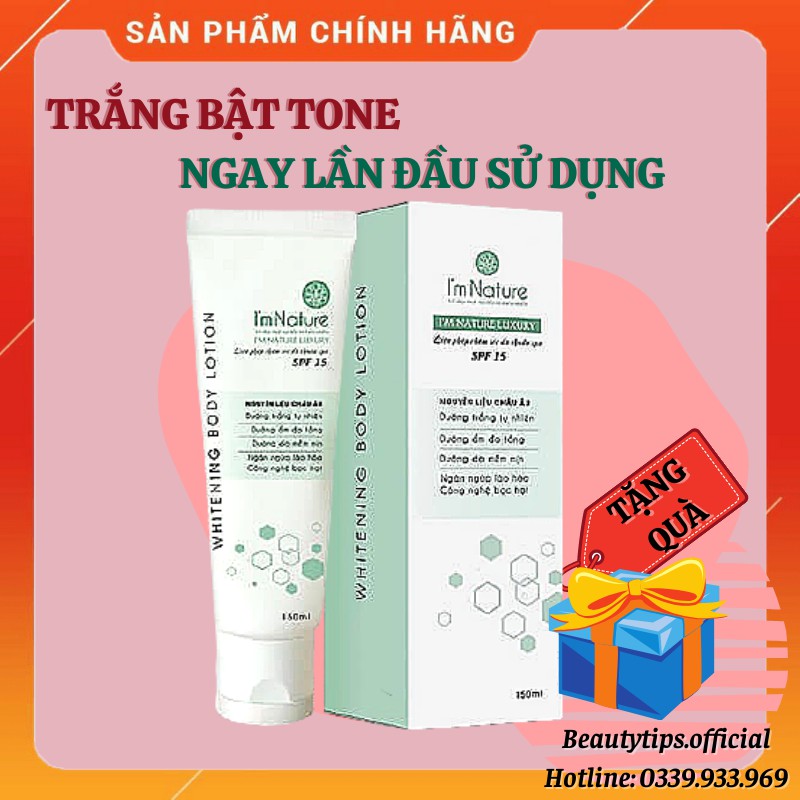 Kem Dưỡng Trắng Da Toàn Thân I'm Nature Whitening Body Lotion I'M NATURE 150ml SPF15+