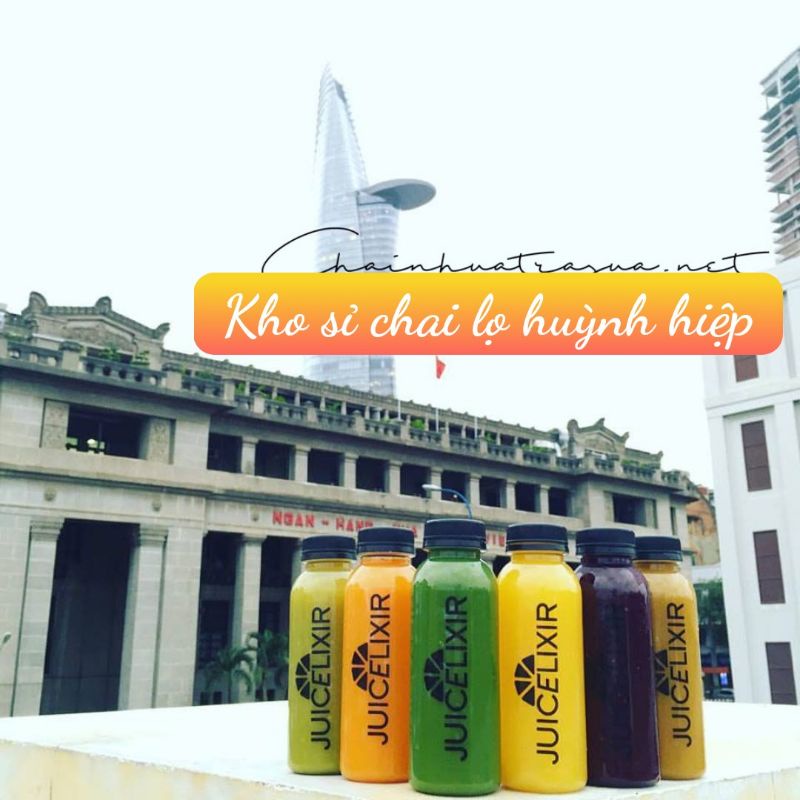 Chai Nhựa Tròn 330ml Miệng Rộng - Sản Phẩm Đã Kèm Nắp Đen
