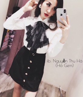 Set sơ mi ren