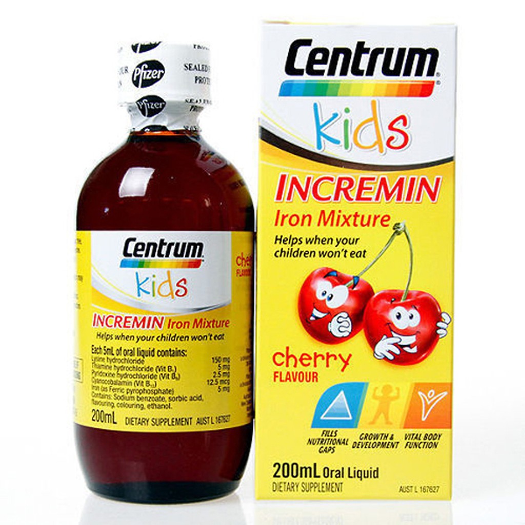 Siro vị cherry cho bé yêu hiệu Centrum Kids