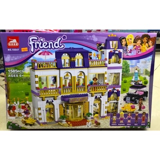 Xếp Hình friends Bela 10547 Khách Sạn Lớn Hồ Trái Tim 1585 Mảnh