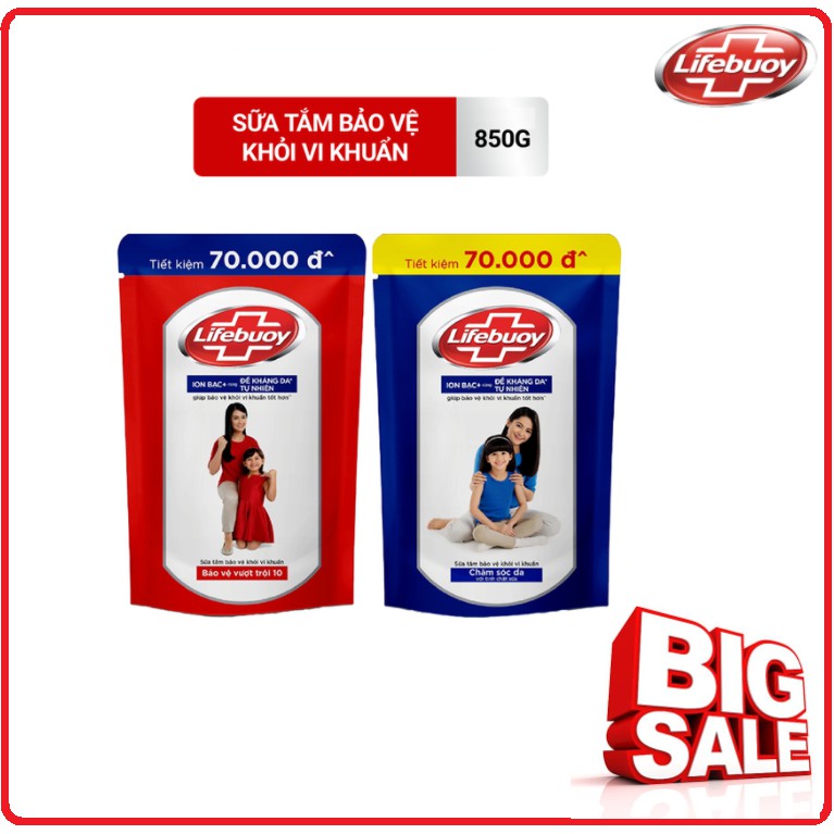 Sữa Tắm LIFEBUOY Diệt Khuẩn Túi 850g