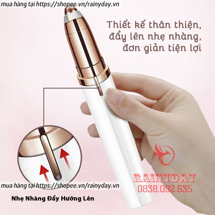 Bút tỉa lông mày máy cạo tỉa chân lông mày Flawless Brows sạc bằng điện cao cấp