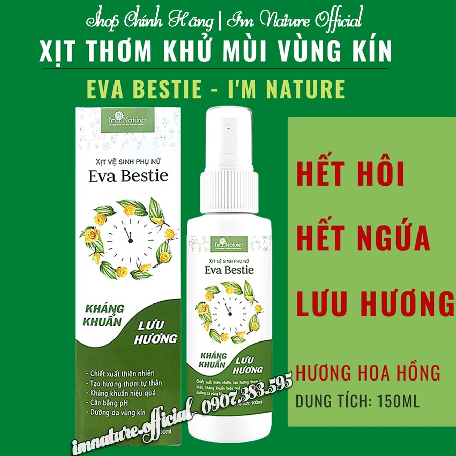 (Mới) Xịt Khử Mùi Vùng Kín Eva Bestie - Kháng Khuẩn Lưu Hương Quyến Rũ I'm Nature 100ml // Shop9X | BigBuy360 - bigbuy360.vn