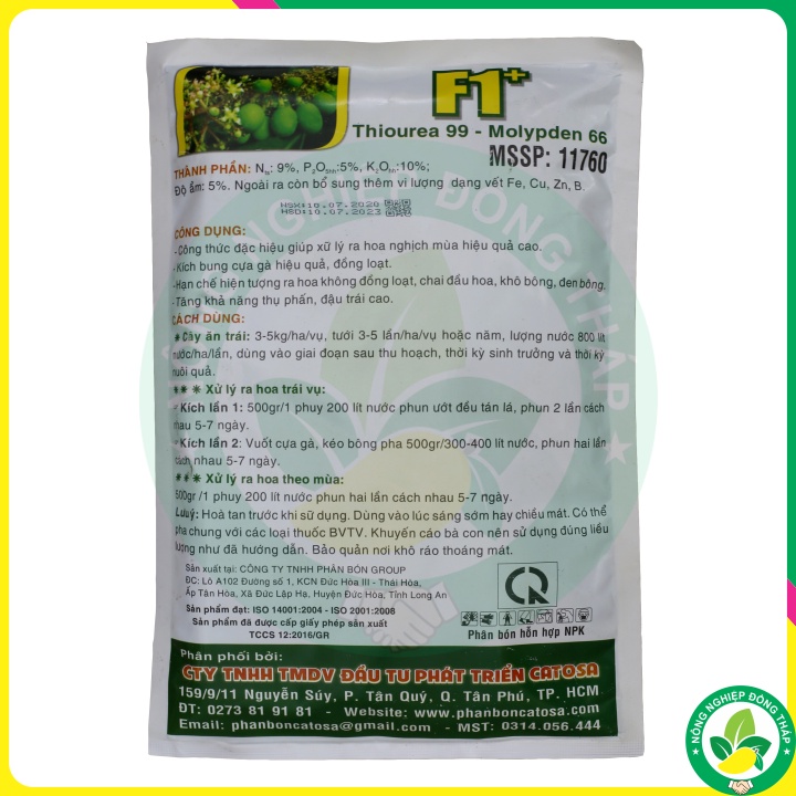 Kích bông xoài Thiourea 99 F1+ gói 1kg