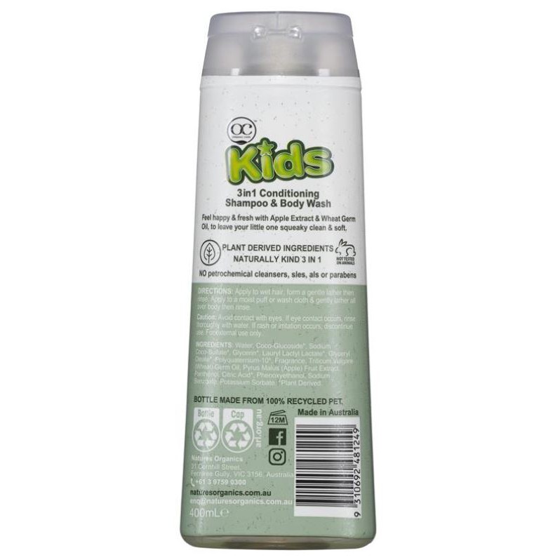 Tắm gội xả cho bé 3 in 1 ORGANIC CARE KIDS 400 ml