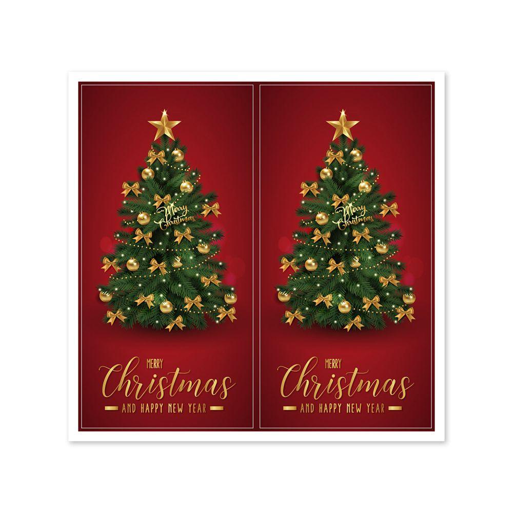 CONOPERY Bộ 50 Miếng Dán Trang Trí Hộp Quà Giáng Sinh / Năm Mới Họa Tiết Người Tuyết Dễ Thương