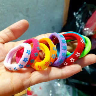 Túi 48 thun cột tóc màu ngôi sao (3-3.5cm)