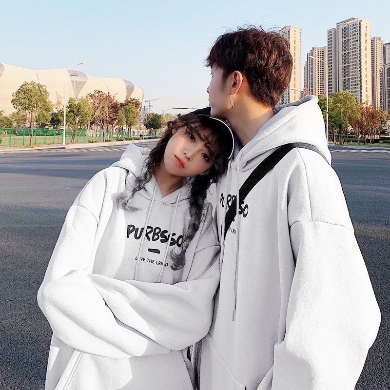 Áo khoác hoodie  chui cặp Nam - Nữ siêu dễ thương free size 70ky
