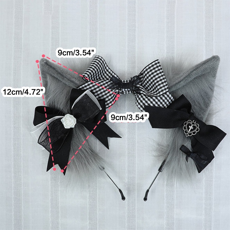 Flgo Băng Đô Cài Tóc Trang Điểm / Làm Đạo Cụ Chụp Ảnh Hình Tai Động Vật Hoạt Hình Bằng Lông Nhung Dành Cho Bạn Nữ