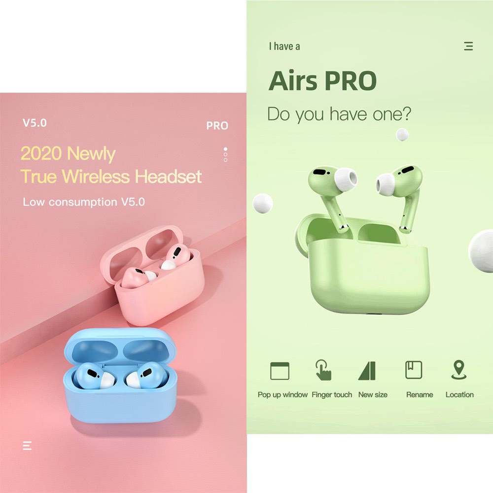 Tai nghe bluetooth không dây có mic i12 có hộp sạc màu macaron inpods 13 nút cảm ứng | BigBuy360 - bigbuy360.vn