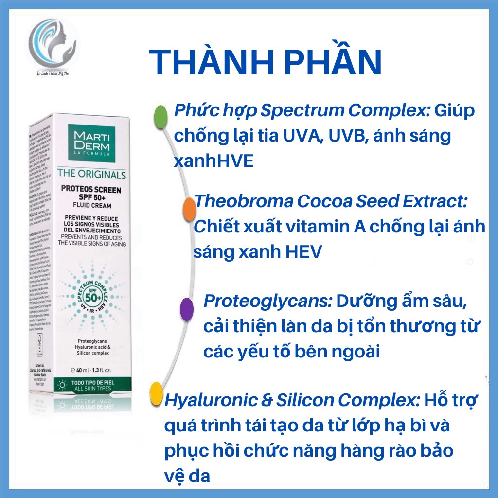 Kem chống nắng cho da dầu mụn và mọi loại da Martiderm phổ rộng CN09