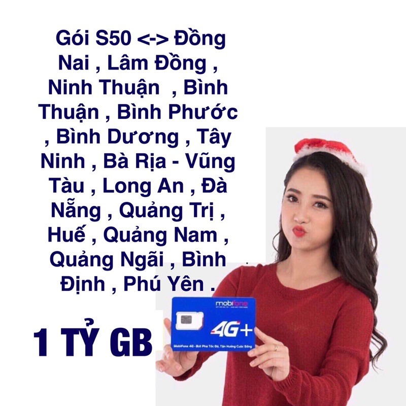 Sim DATA KO GIỚI HẠN 50k 1 Tháng Mobi S50 và DIP50 và Y60 và BL5GT