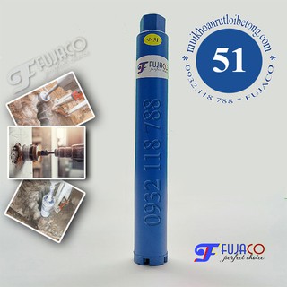 Mũi khoan rút lõi bê tông phi 51 mm - FUJACO | 51mm Diamond Core Drill Bit for Concrete, Brick, Masonry, Stone, Marble