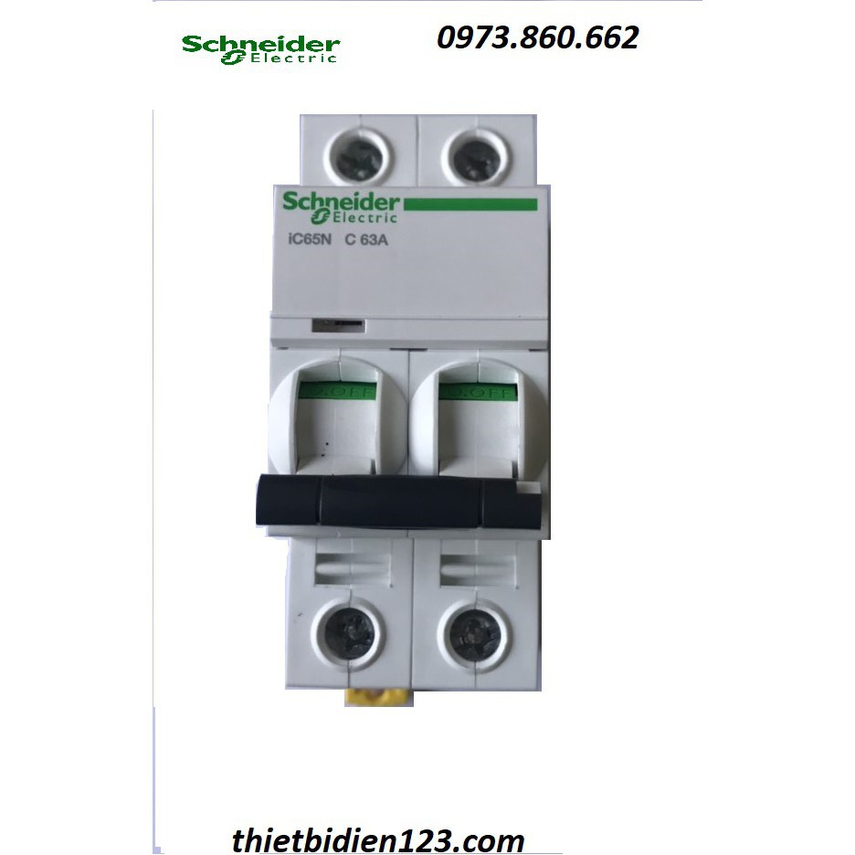 Aptomat schneider MCB 2P 10A, 16A, 20A,25A,32A,40A, 63A - Áp tô mát cài schneider giá tốt