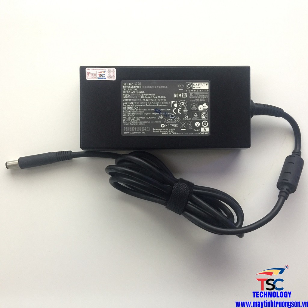 Sạc Laptop DELL 19.5V 9.23A Dùng Cho Dòng Laptop Workstation, Bisiness, Alienware | Sạc Zin Chính Hãng