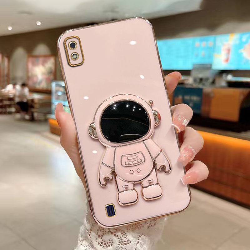 Ốp Điện Thoại Silicon Có Giá Đỡ Hình Phi Hành Gia 3D Cho Samsung A10 M10 A10S A11 M11 A12 M12 A31 A30 A20